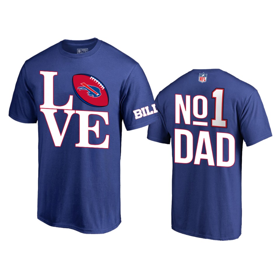 bills royal no.1 dad father's day t shirt