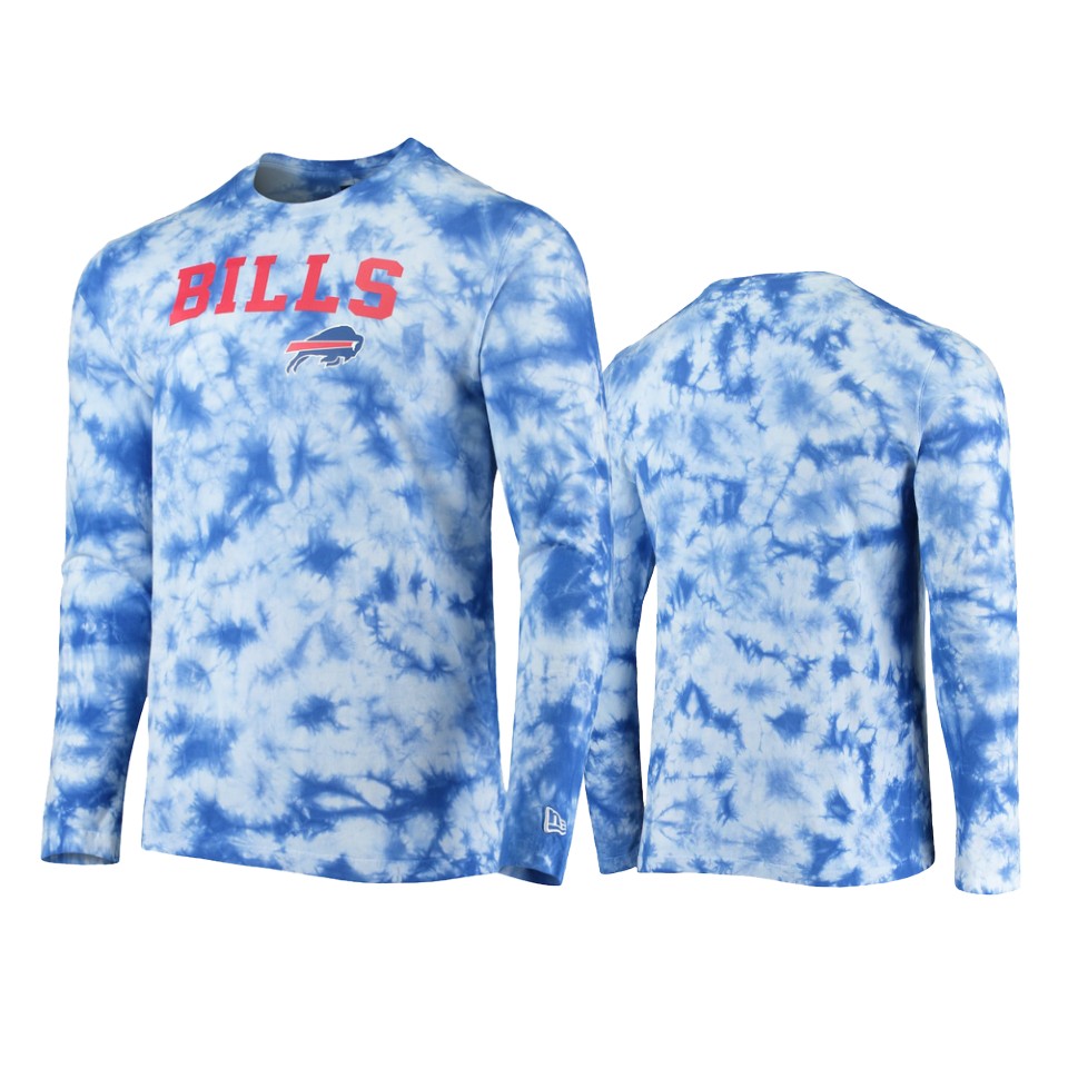 bills royal tie dye long sleeve t shirt