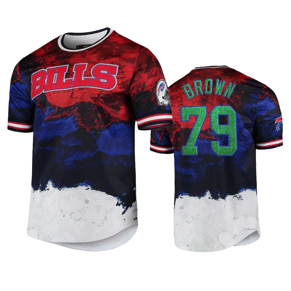 bills spencer brown navy red americana dip dye t shirt