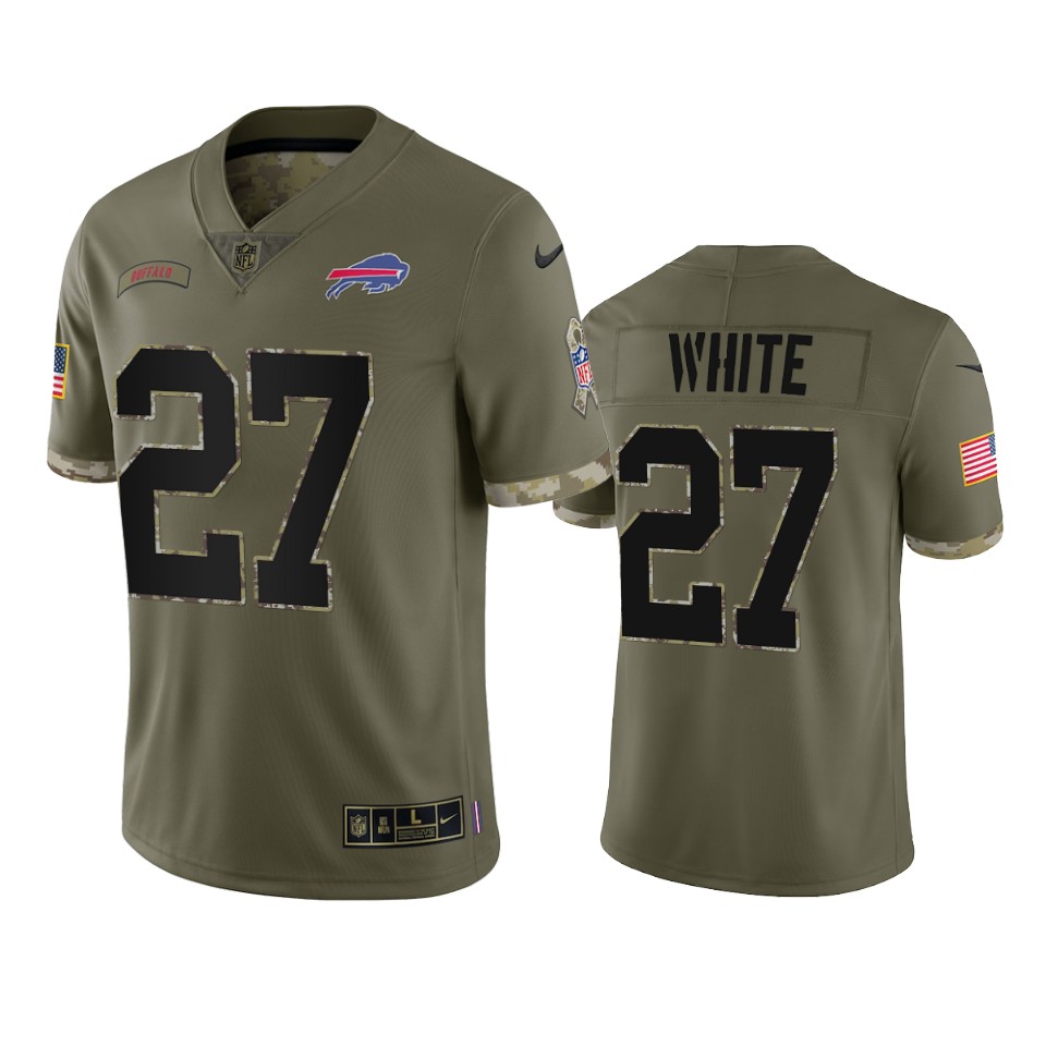 bills tre'davious white 2022 salute to service olive jersey