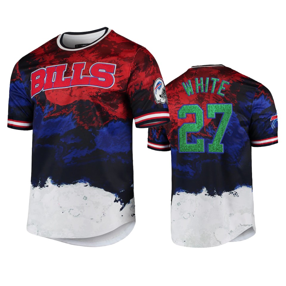 bills tre'davious white navy red americana dip dye t shirt
