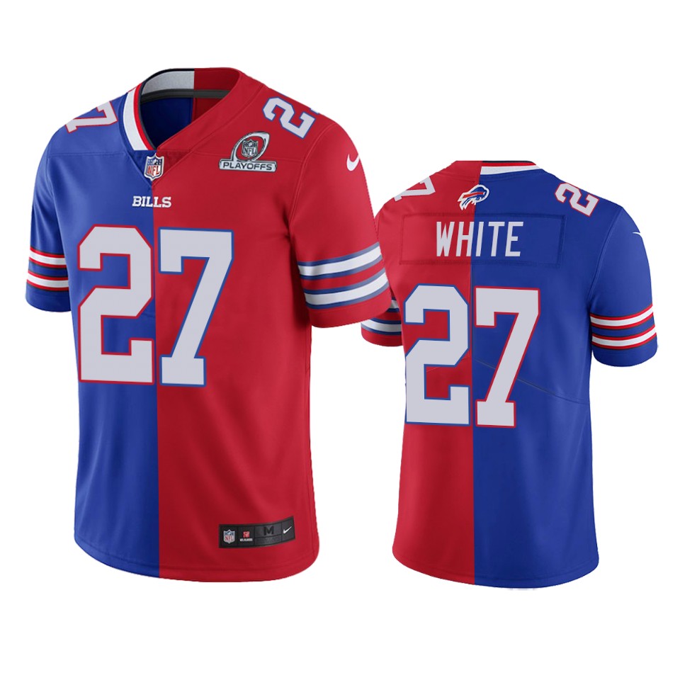 bills tre'davious white royal red 2020 nfl playoffs split jersey