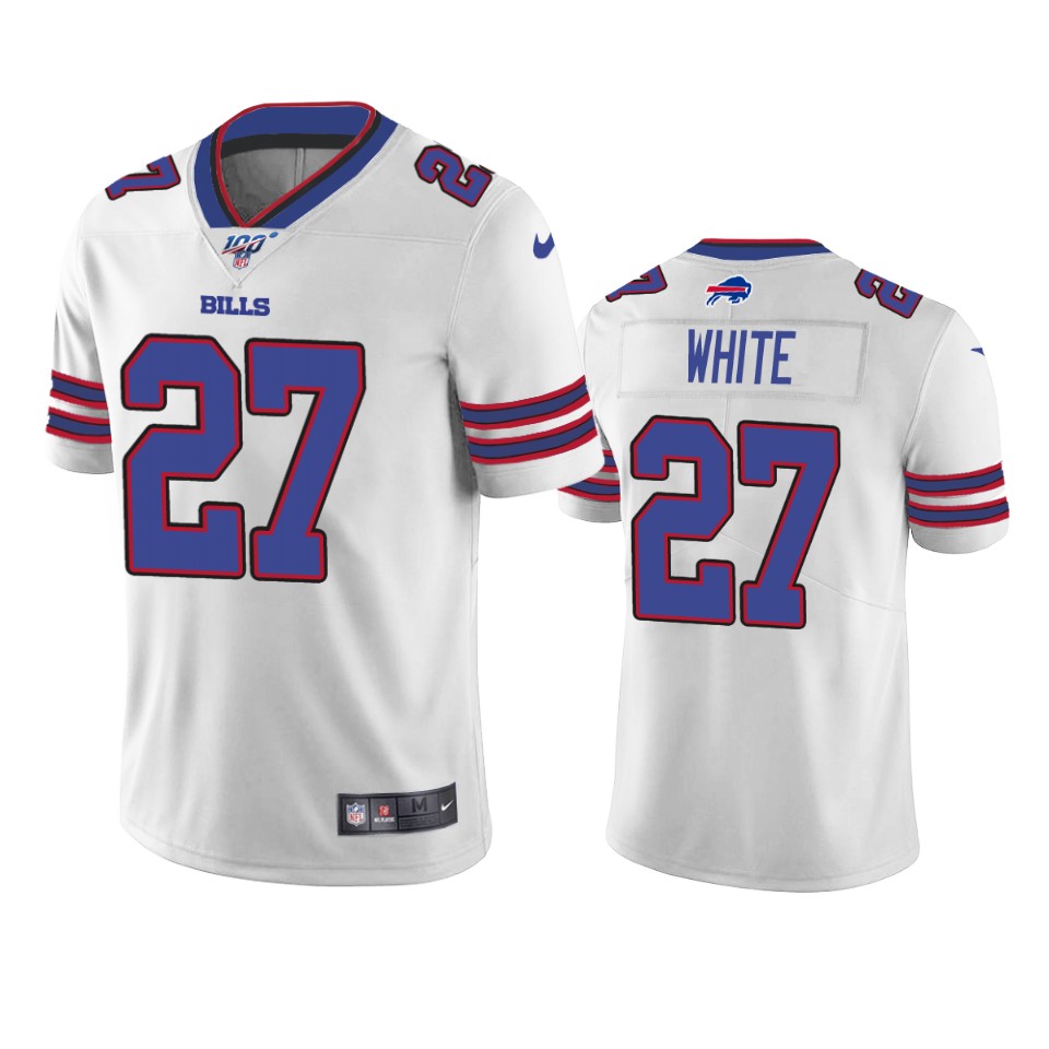 bills tre'davious white white limited 100th season jersey