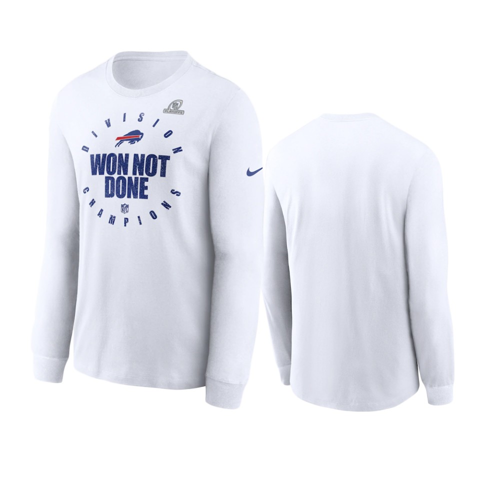bills white 2020 afc east division champions trophy long sleeve t shirt