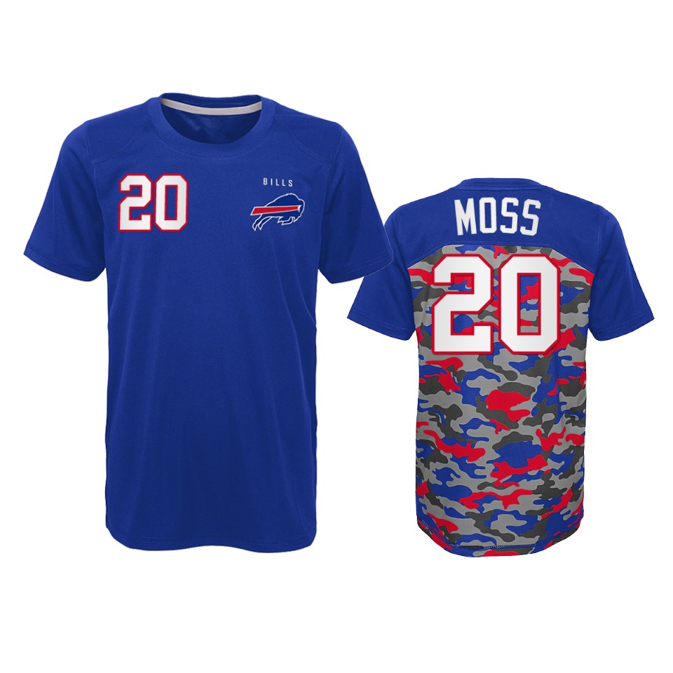 bills zack moss camo royal extra yardage t shirt