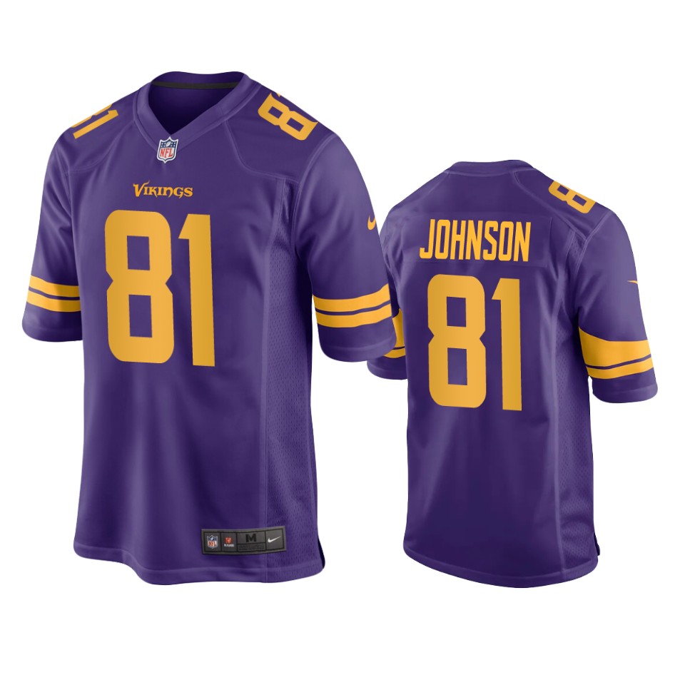 bisi johnson vikings alternate game purple jersey