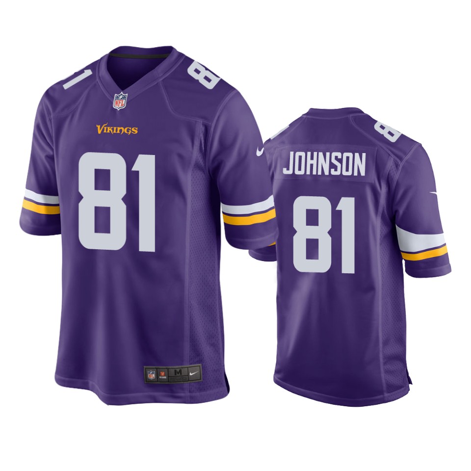 bisi johnson vikings game purple jersey