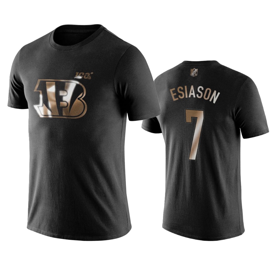 boomer esiason bengals black golden 100th season t shirt