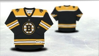 boston bruins youth black jersey (blank or customized)