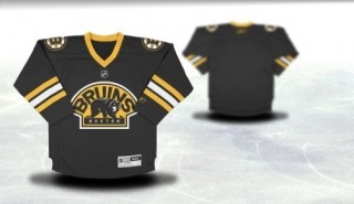 boston bruins youth black third jersey (blank or customized)