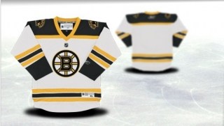 boston bruins youth white jersey (blank or customized)
