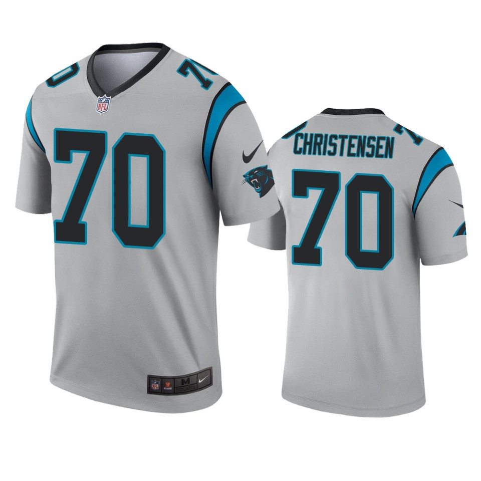 brady christensen panthers silver inverted legend jersey