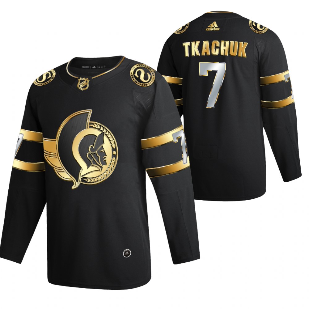 brady tkachuk Ottawa Senators Black 2021 Golden Authentic Jersey Limited Edition