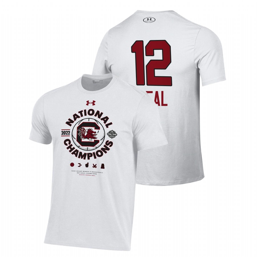 brea beal south carolina gamecocks white 22 ncaa women's basketball national locker room t shirt