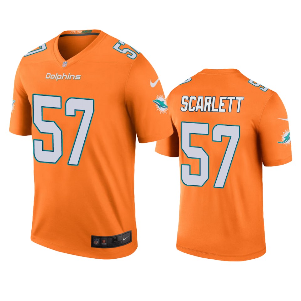 brennan scarlett color rush legend dolphins orange jersey