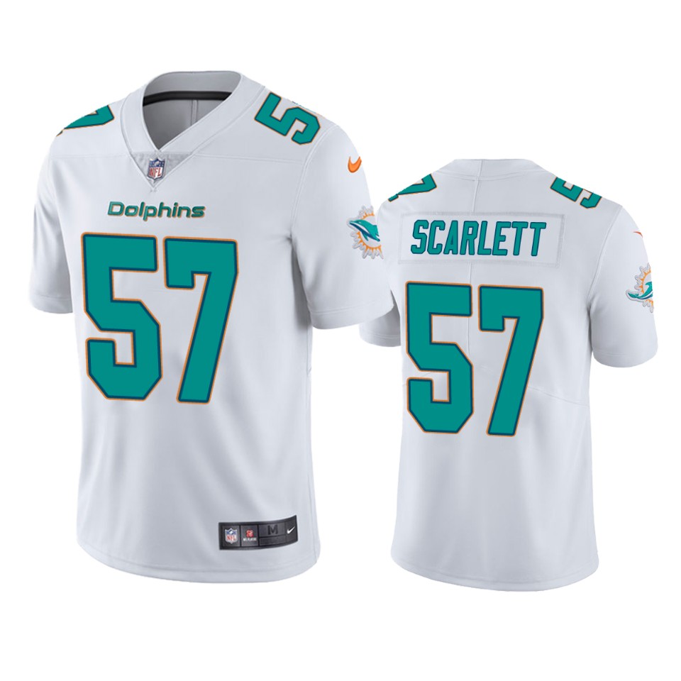brennan scarlett dolphins white vapor jersey