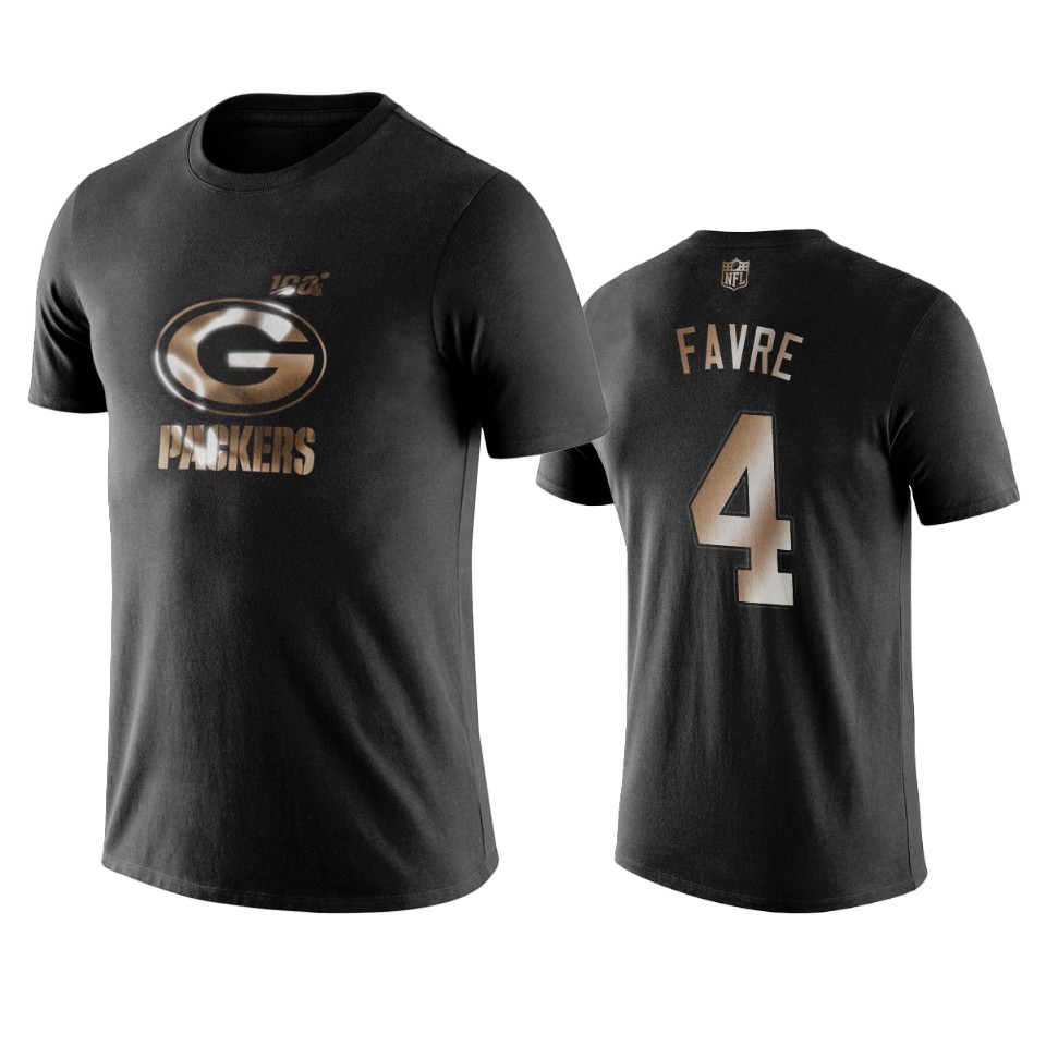brett favre packers black golden 100th season t shirt