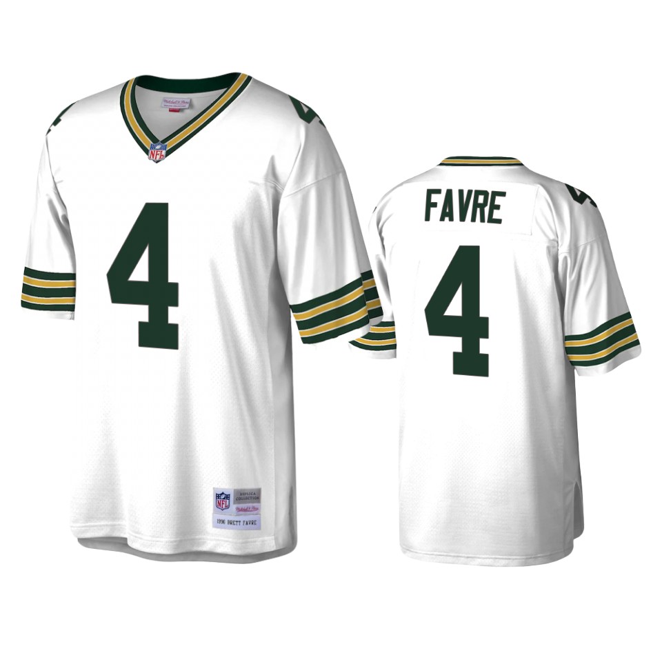 brett favre packers white legacy replica throwback jersey
