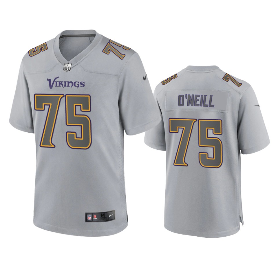 brian o'neill vikings atmosphere fashion game gray jersey