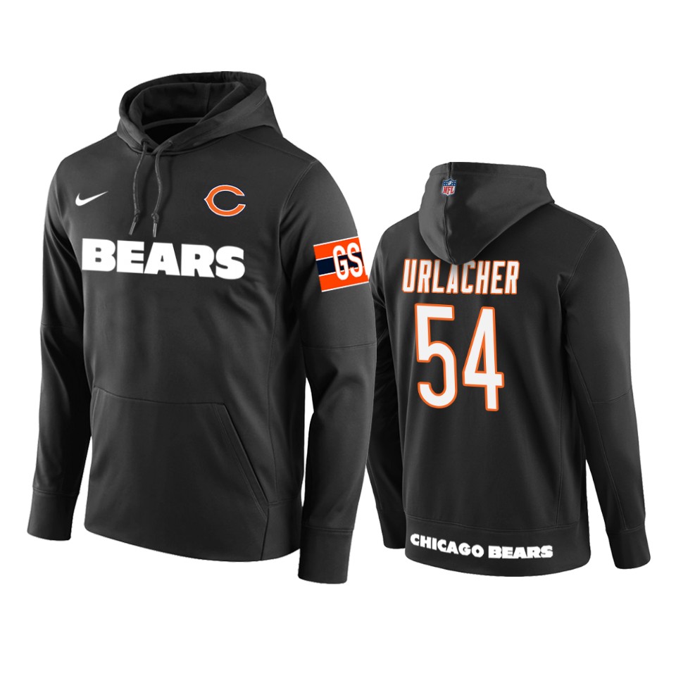 brian urlacher bears black circuit wordmark hoodie