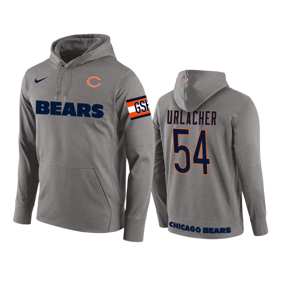 brian urlacher bears gray circuit wordmark hoodie