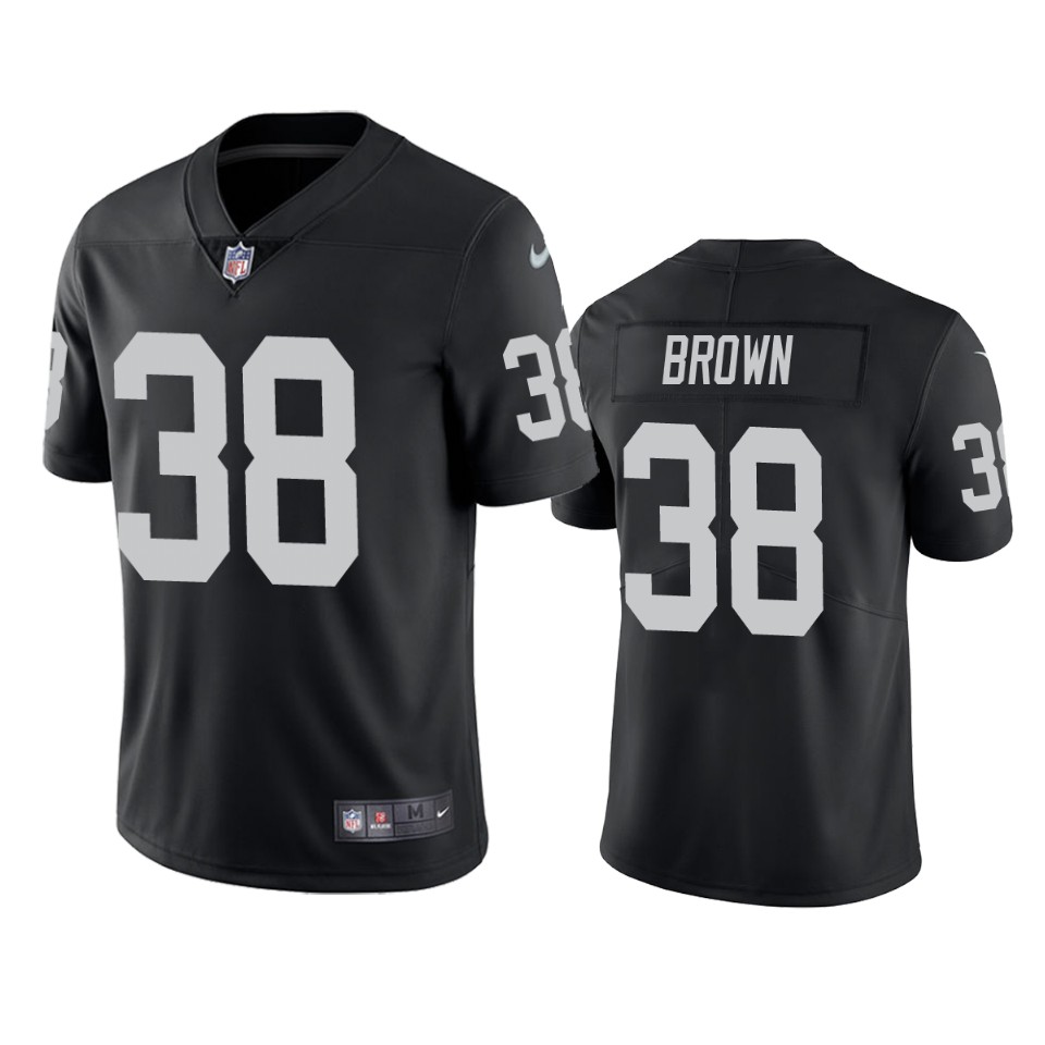 brittain brown raiders black vapor jersey