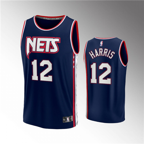 Brooklyn Nets Joe Harris 2021-22 Replica City Navy stitched Jersey #12