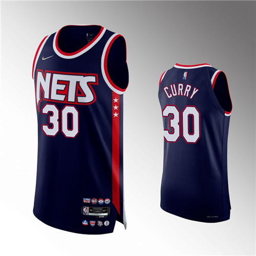 Brooklyn Nets Seth Curry 2022 Authentic City Edition Navy stitched Jersey #30