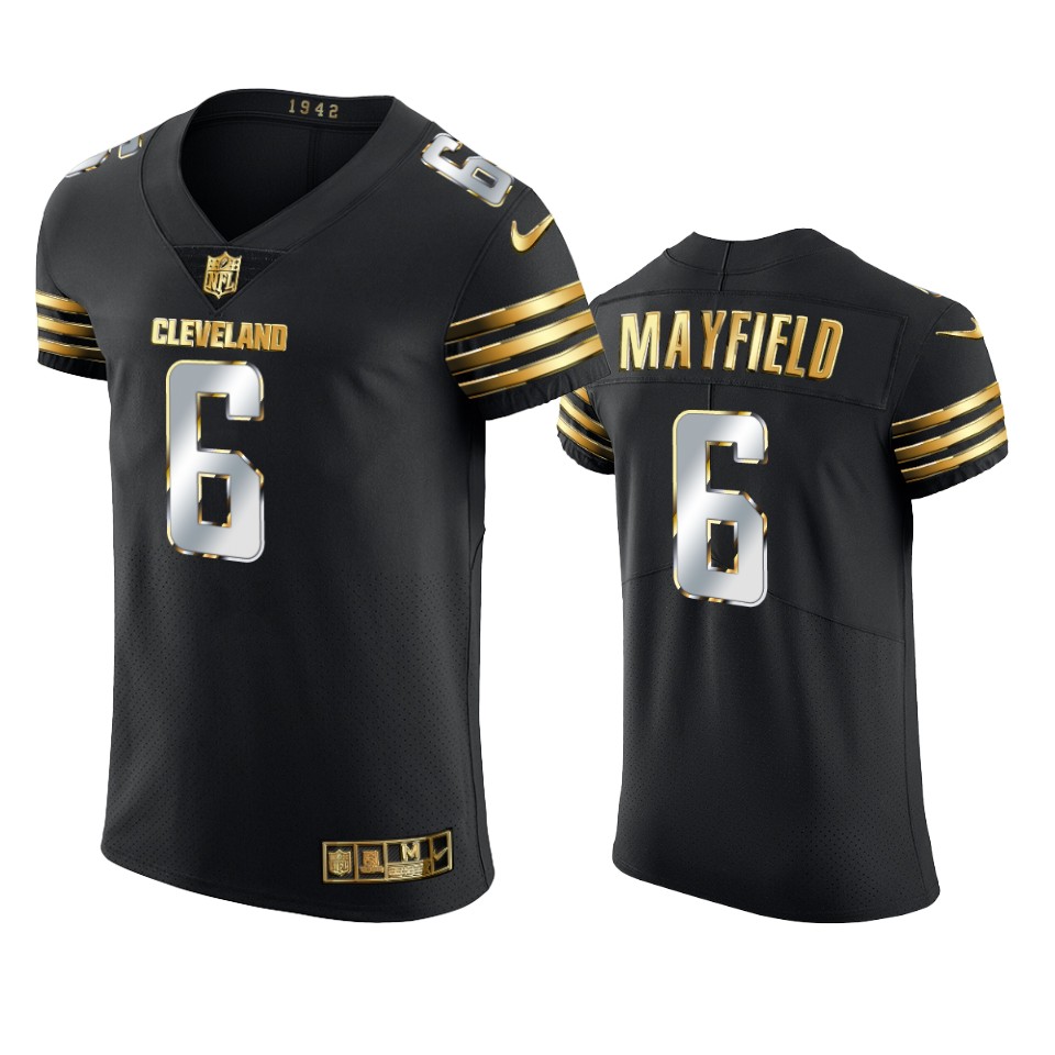 browns baker mayfield black golden edition vapor elite jersey