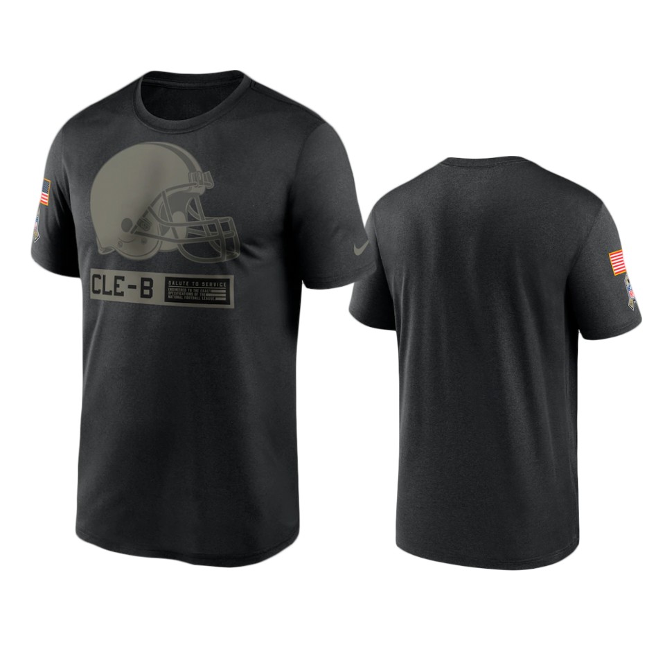 browns black 2020 salute to service team logo t shirt