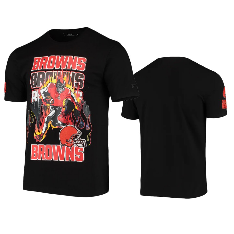 browns black skeleton pro standard t shirt