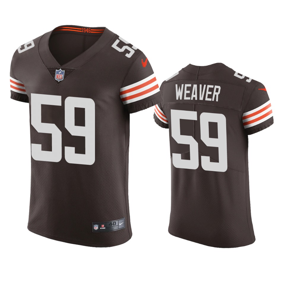 browns curtis weaver brown vapor elite jersey 0a