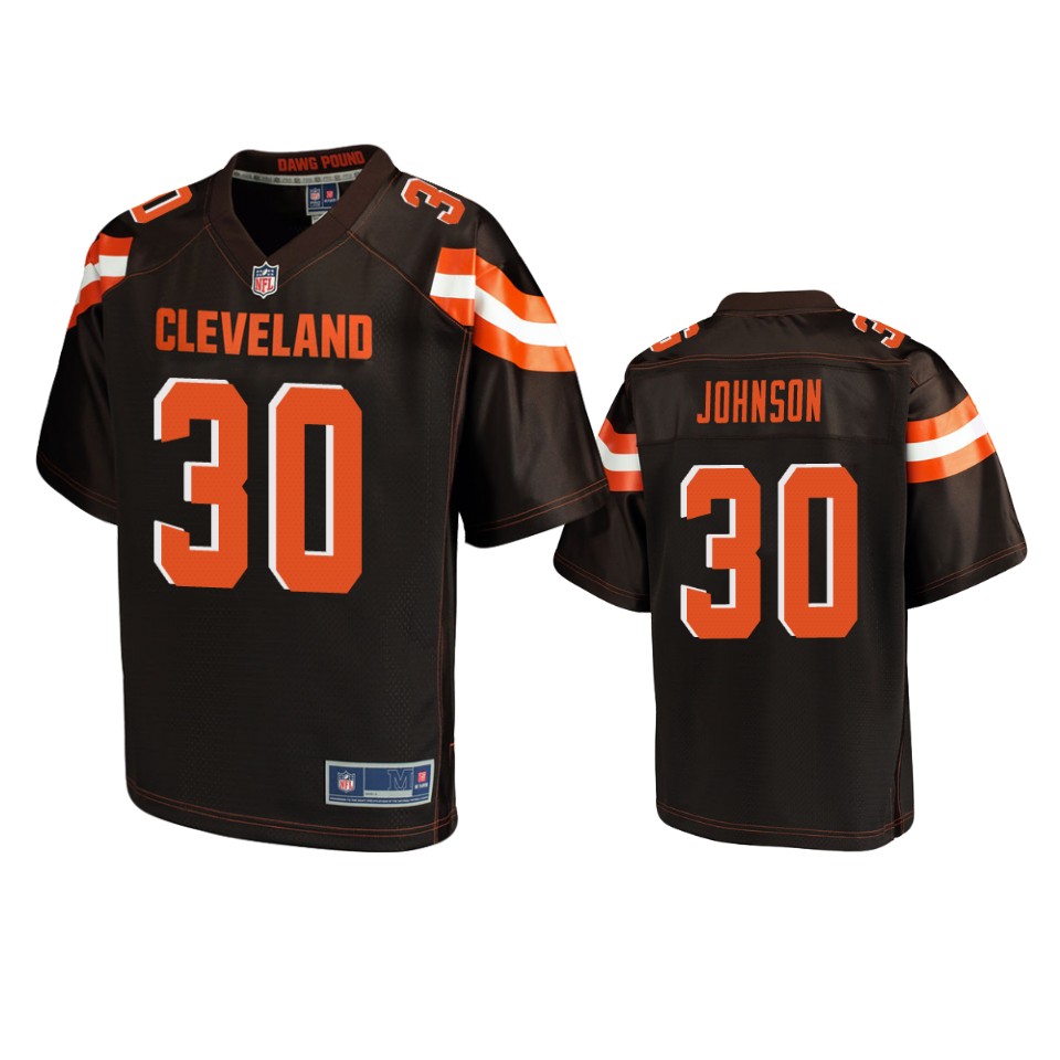 browns d'ernest johnson brown pro line jersey