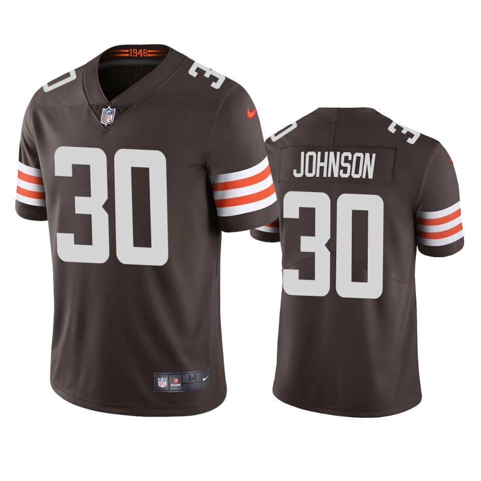 browns d'ernest johnson brown vapor jersey