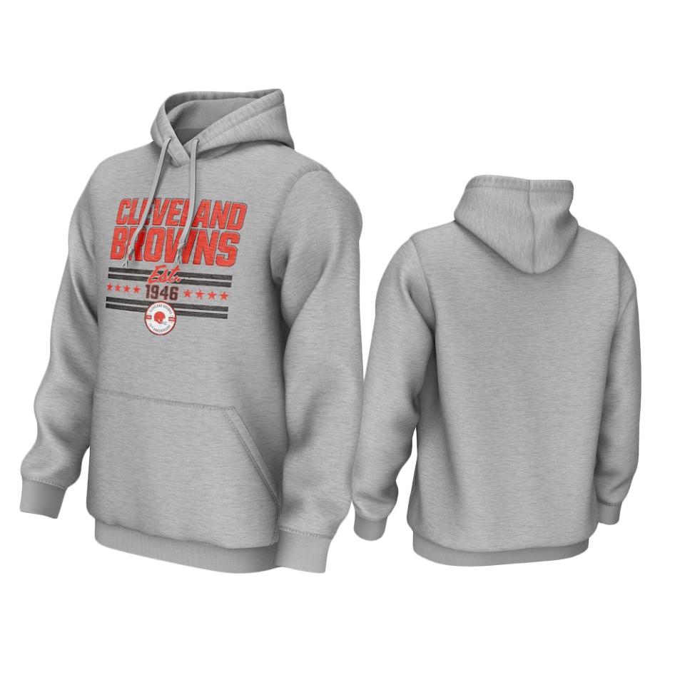 browns gray 75th anniversary pullover hoodie