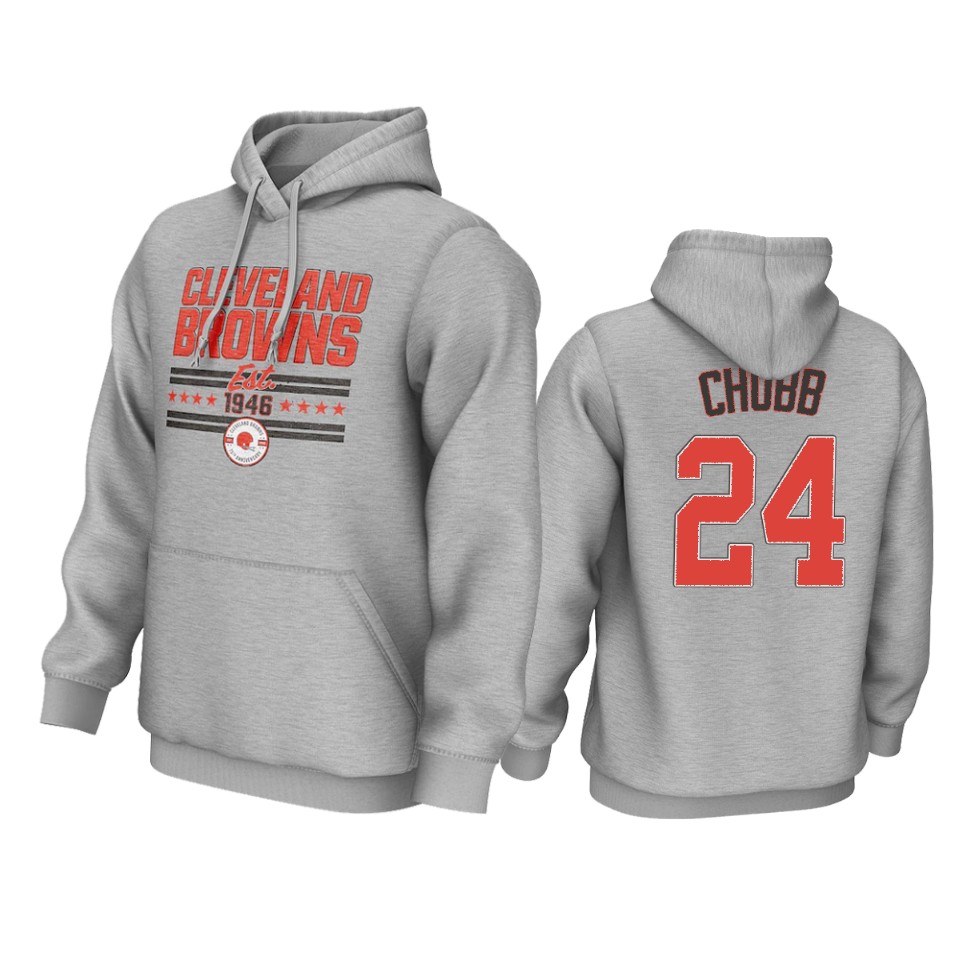 browns gray 75th anniversary pullover hoodie 2a