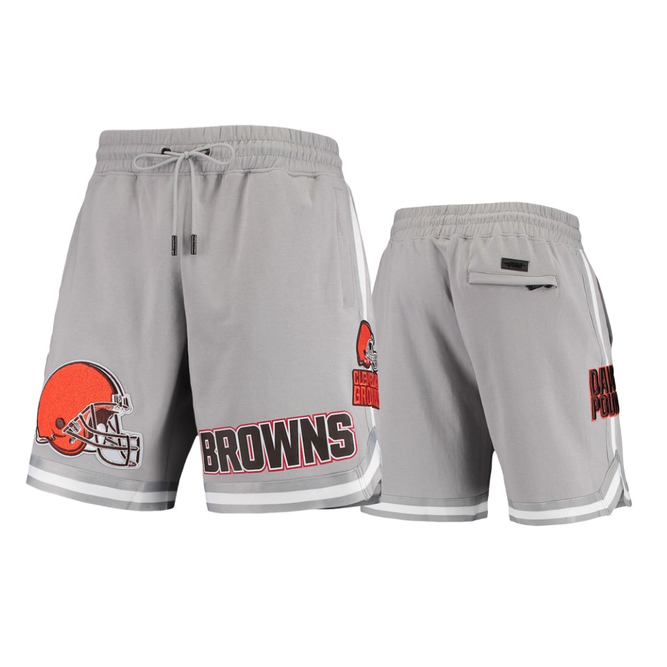 browns gray core pro standard shorts
