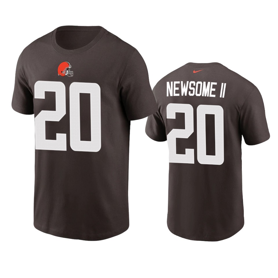 browns greg newsome ii brown t shirt