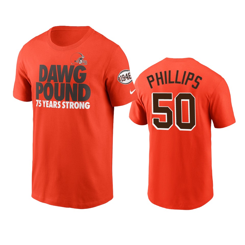 browns jacob phillips orange 1946 collection t shirt