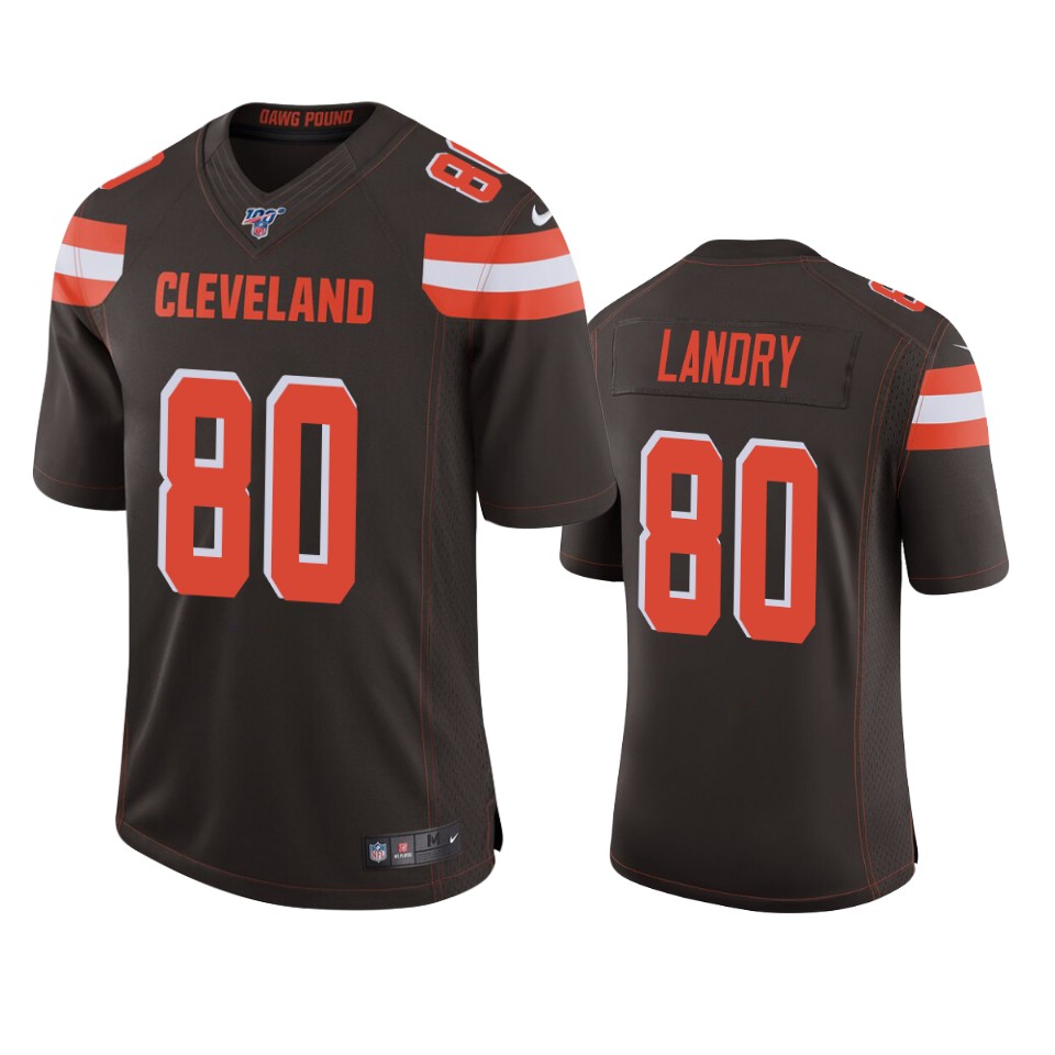 browns jarvis landry brown limited 100th season jersey