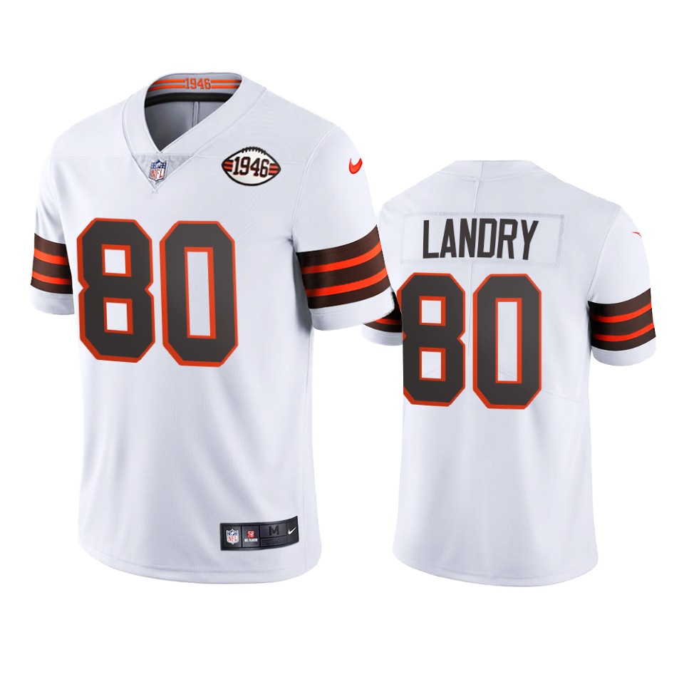 browns jarvis landry white vapor limited 75th anniversary jersey