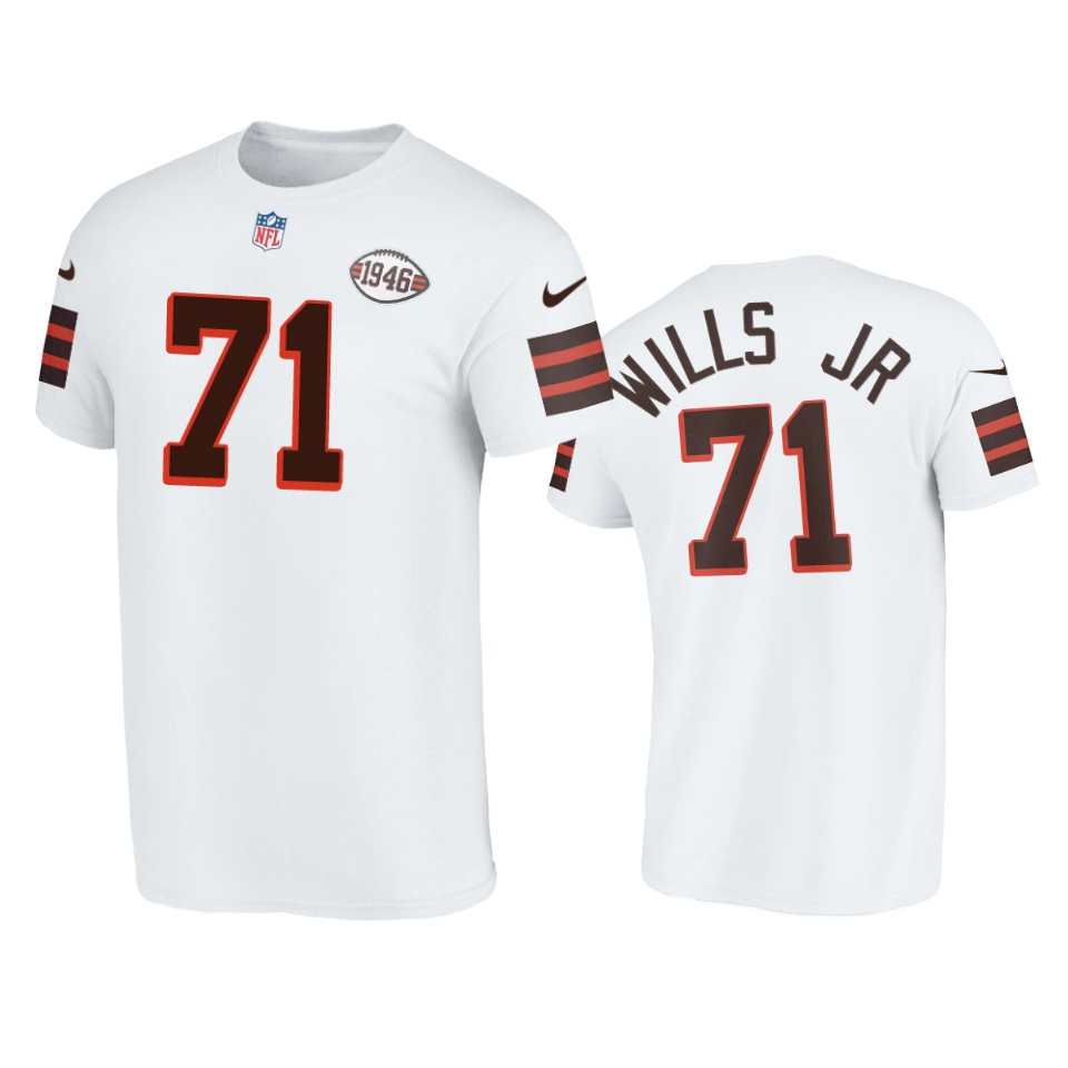 browns jedrick wills white 1946 collection t shirt