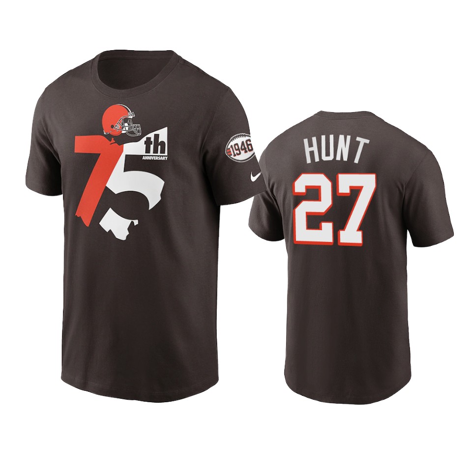 browns kareem hunt brown 1946 collection t shirt