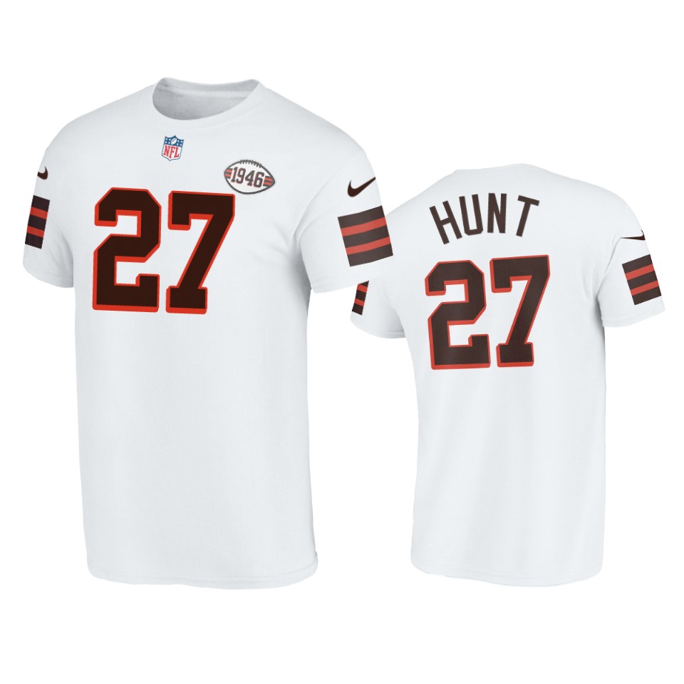 browns kareem hunt white 1946 collection t shirt