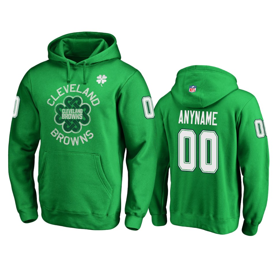 browns kelly green custom st. patrick's day hoodie