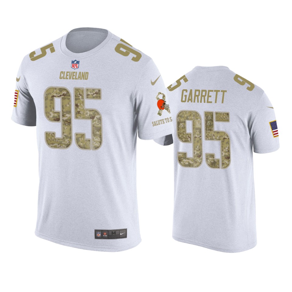 browns myles garrett white salute to service t shirt