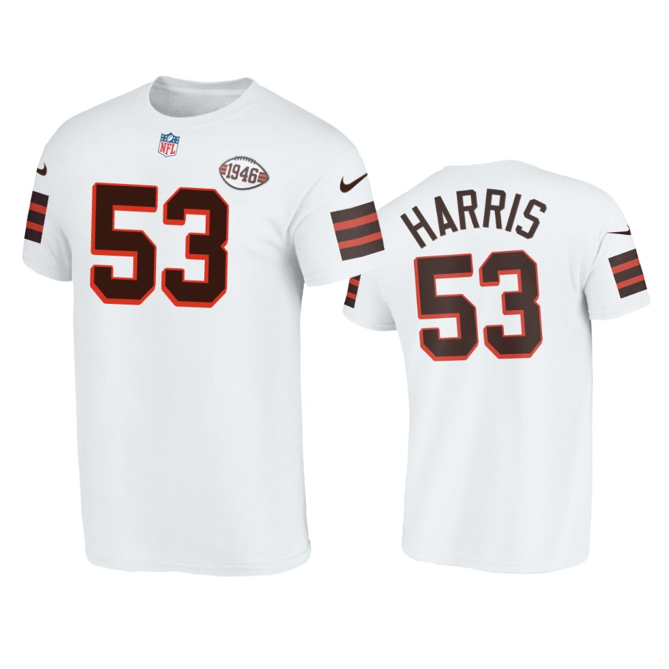 browns nick harris white 1946 collection t shirt