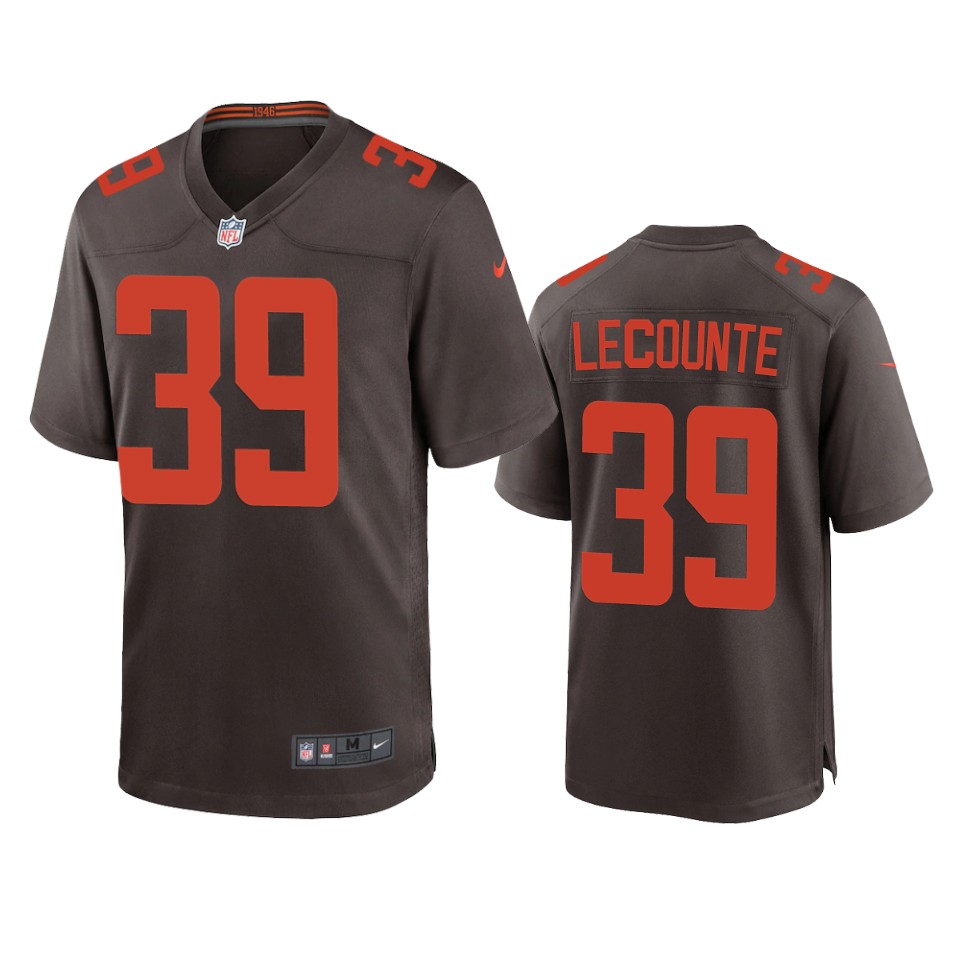 browns richard lecounte brown alternate game jersey