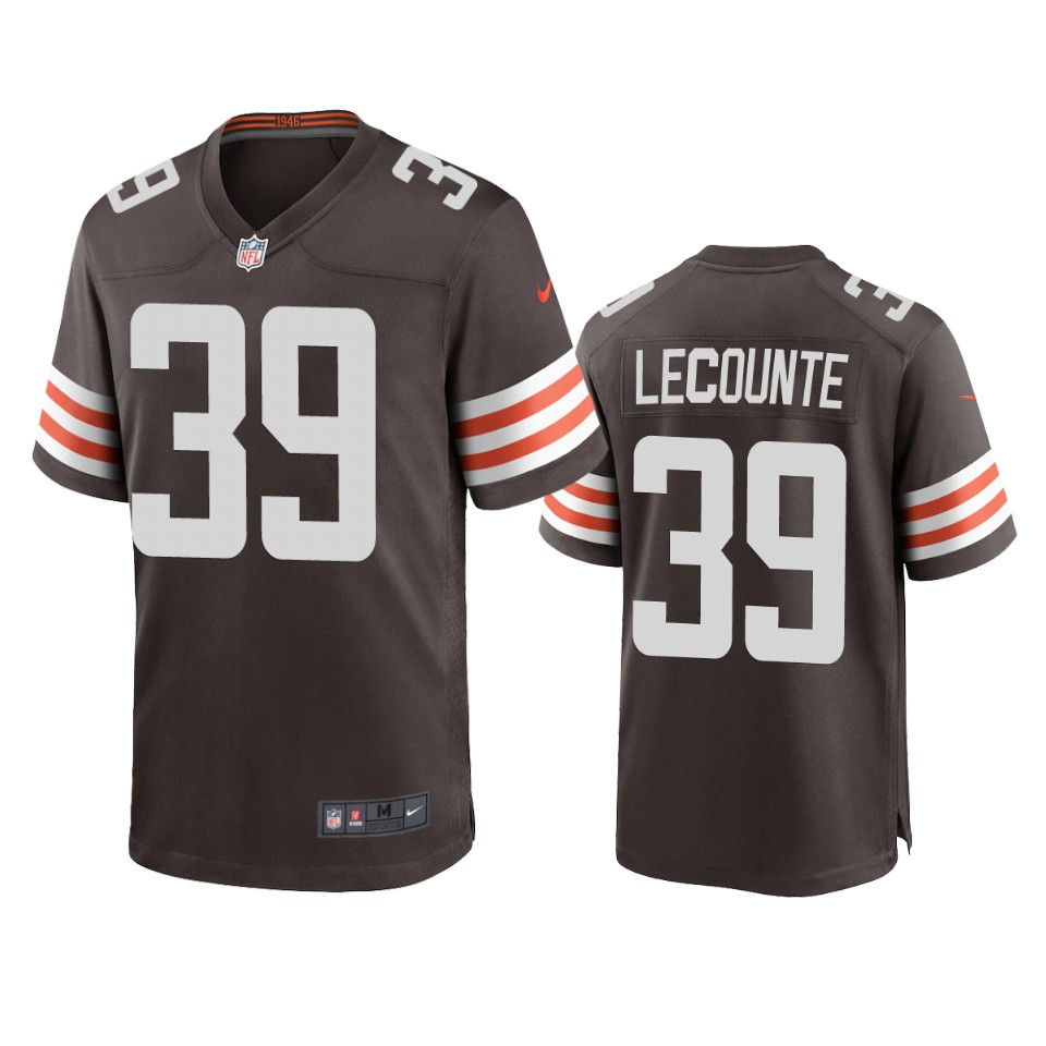 browns richard lecounte brown game jersey
