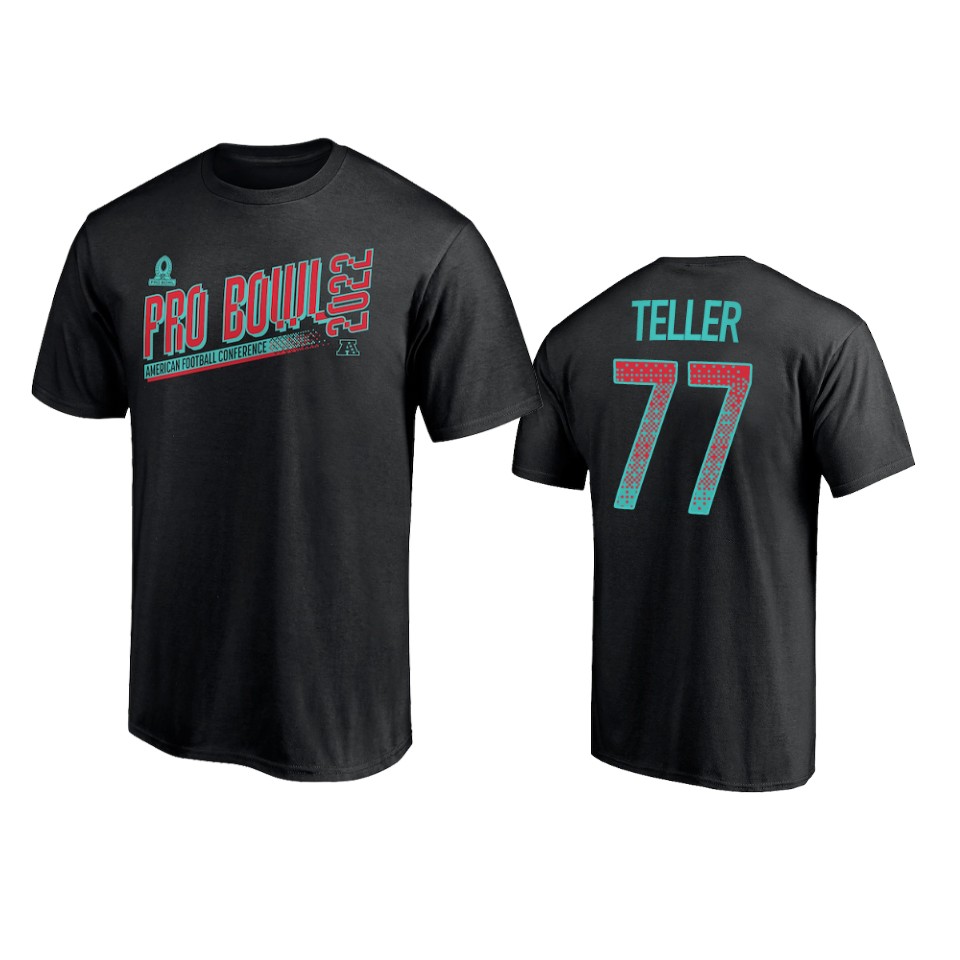 browns wyatt teller black 2022 afc pro bowl t shirt